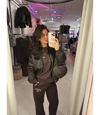 The Lola Club Maya Polo Sweater - Chocolate