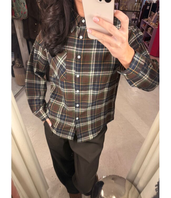 Romy Blouse - Brown/Blue