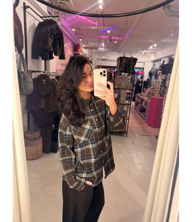 Romy Blouse - Brown/Blue