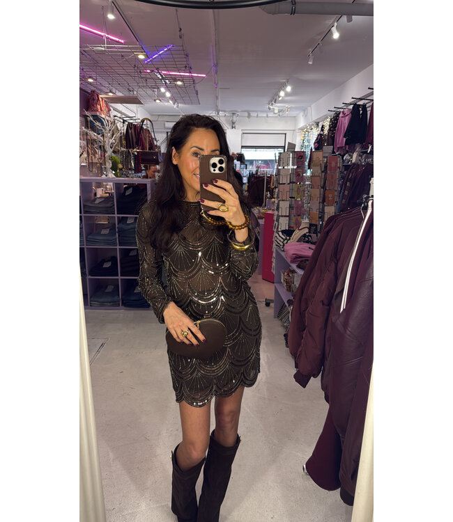 Icelyn Top - Brown Sparkle