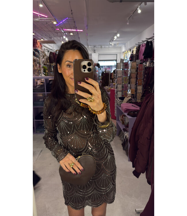 Icelyn Top - Brown Sparkle