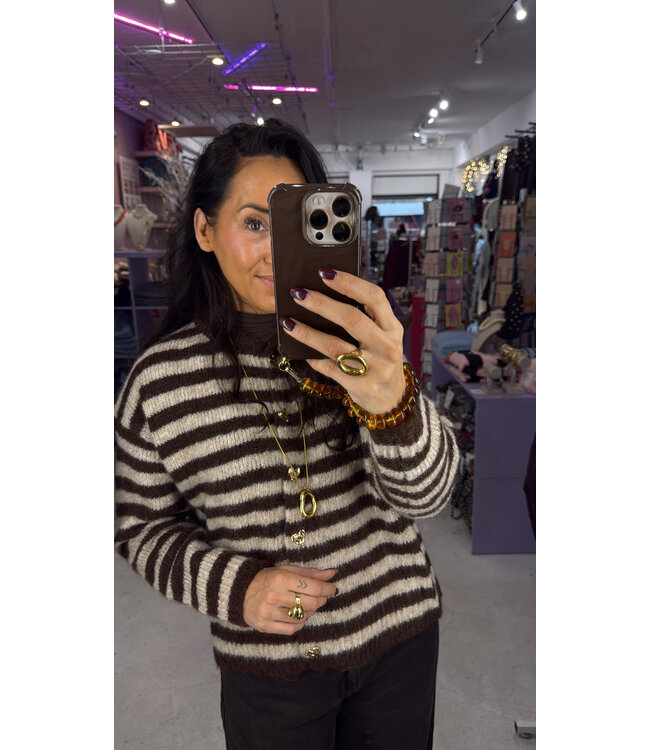 Cloud Nine Cardigan - Brown/Beige