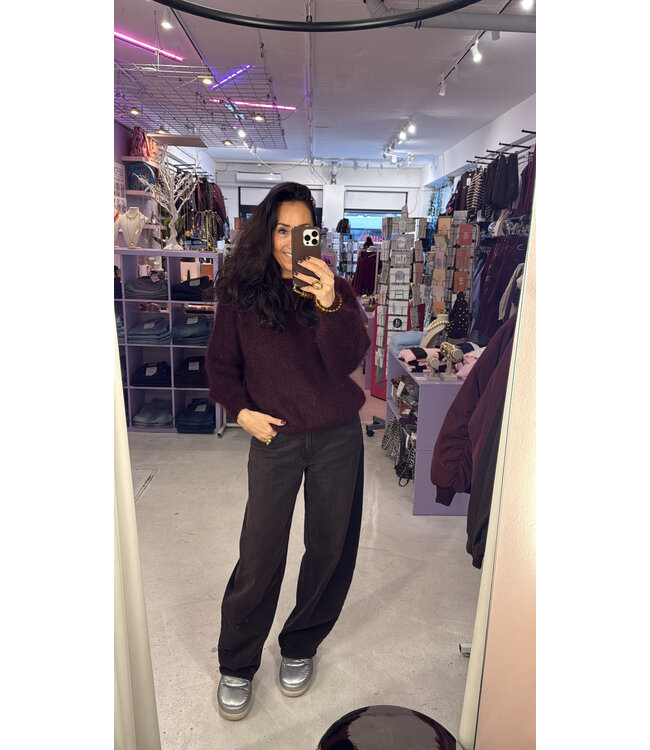 Clara Mohair Knit - Bordeaux Onesize