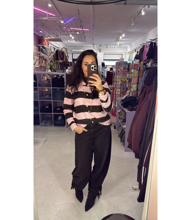 Senna Cardigan - Rose/Brown