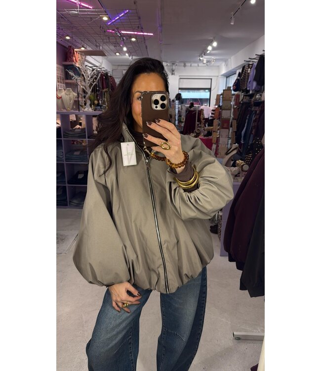Puffer Jacket - Taupe