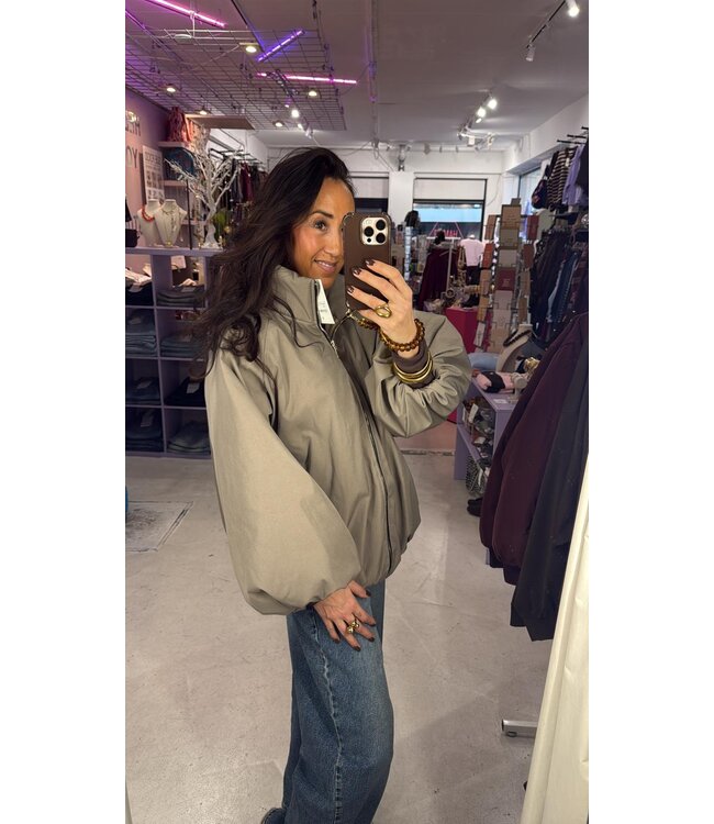 Puffer Jacket - Taupe