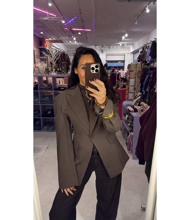 Signature Blazer - Mud Brown