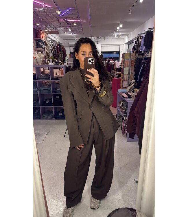 Signature Blazer - Mud Brown