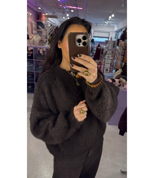 Brownie Belle Knit - Dark Brown onesize