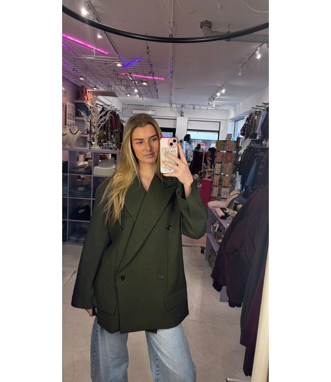 Sculpt Blazer - Moss Green