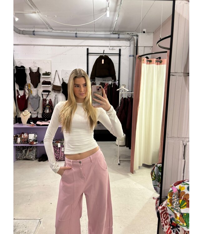 Rosie Barrel Jeans - Rose Denim