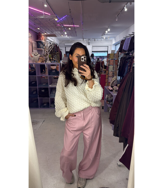 Rosie Barrel Jeans - Rose Denim