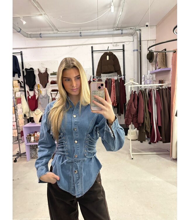 Mila Blouse - Blue Denim