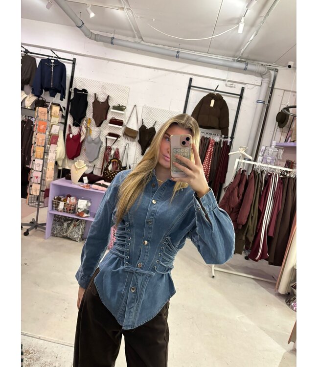 Mila Blouse - Blue Denim