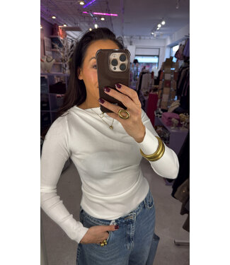 Sarah Waterfall LS - White