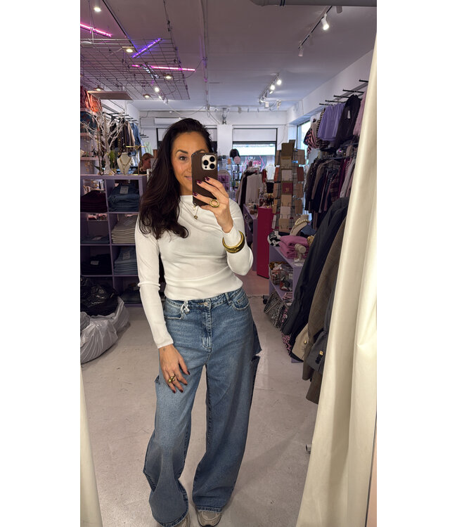 Sarah Waterfall LS - White