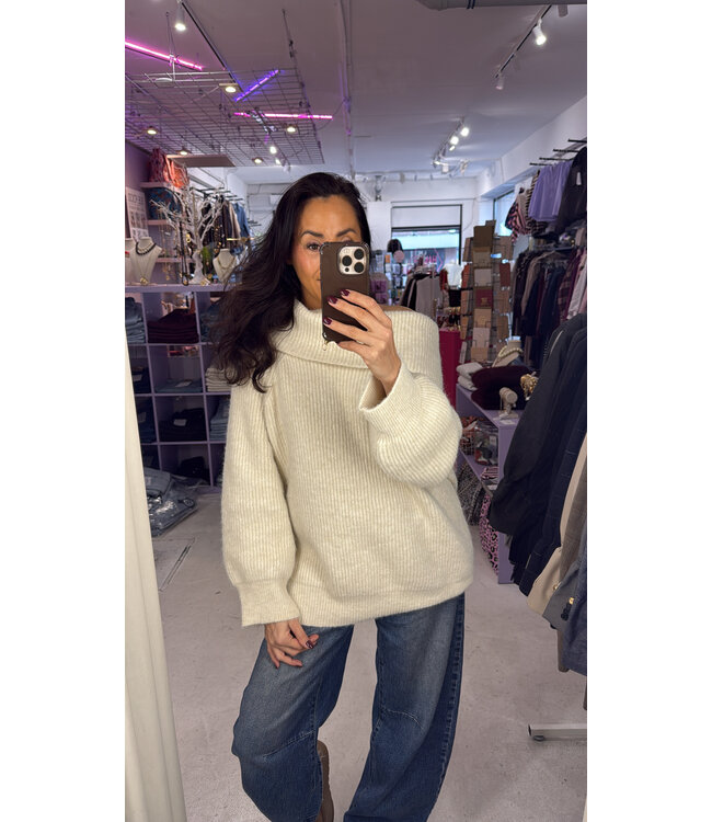 Soft Shoulder Knit - Beige