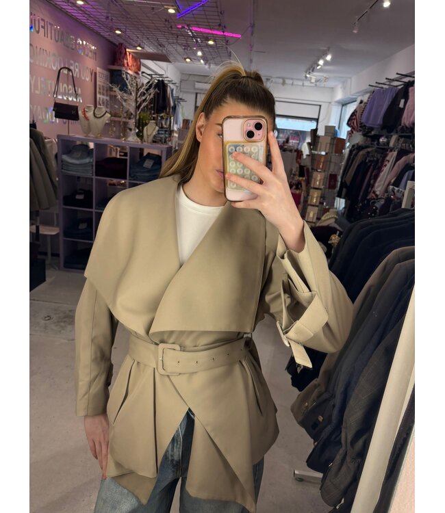 Lulu Short Trenchcoat - Beige