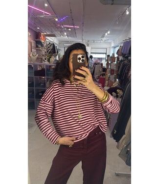 Lovika Longsleeve - Burgundy/Pink