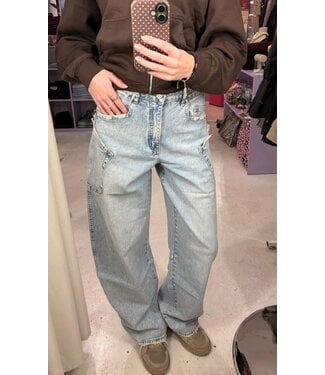 Susie Balloon Pocket Side Jeans - Light Blue