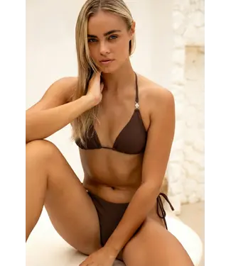 The Lola Club Jenna Bikini Top - Chocolate