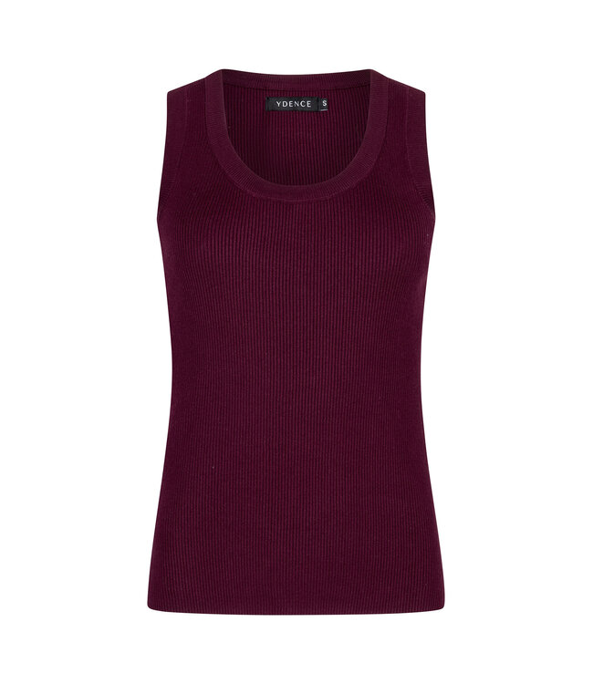 Ydence Knitted Top Keely - Burgundy