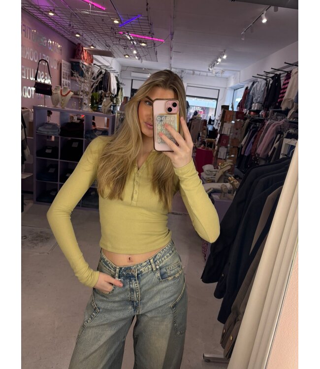 Harper Rib Longsleeve - Matcha Green