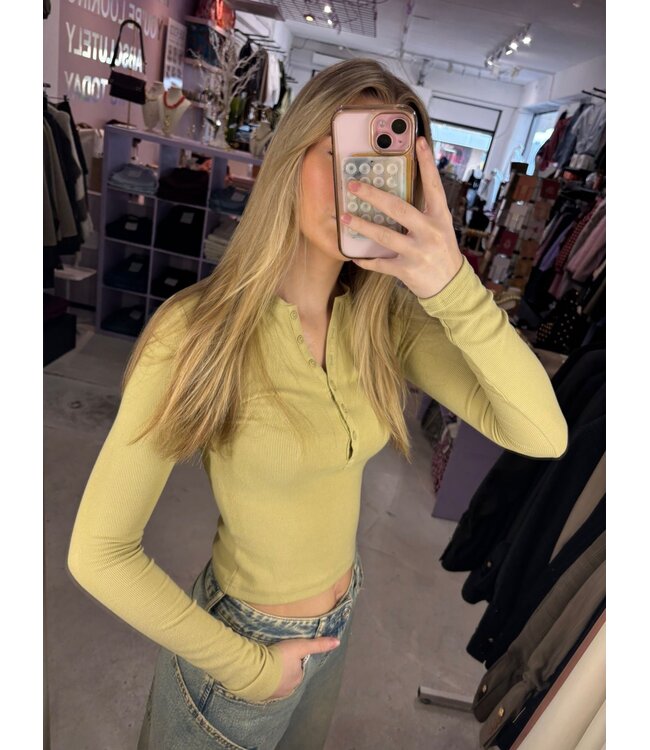 Harper Rib Longsleeve - Matcha Green