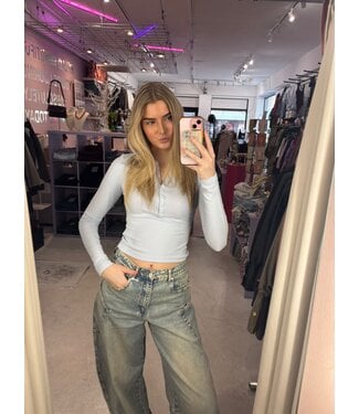 Harper Rib Longsleeve - Light Blue