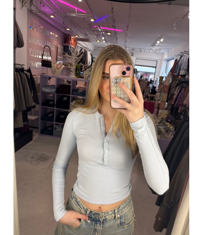 Harper Rib Longsleeve - Light Blue