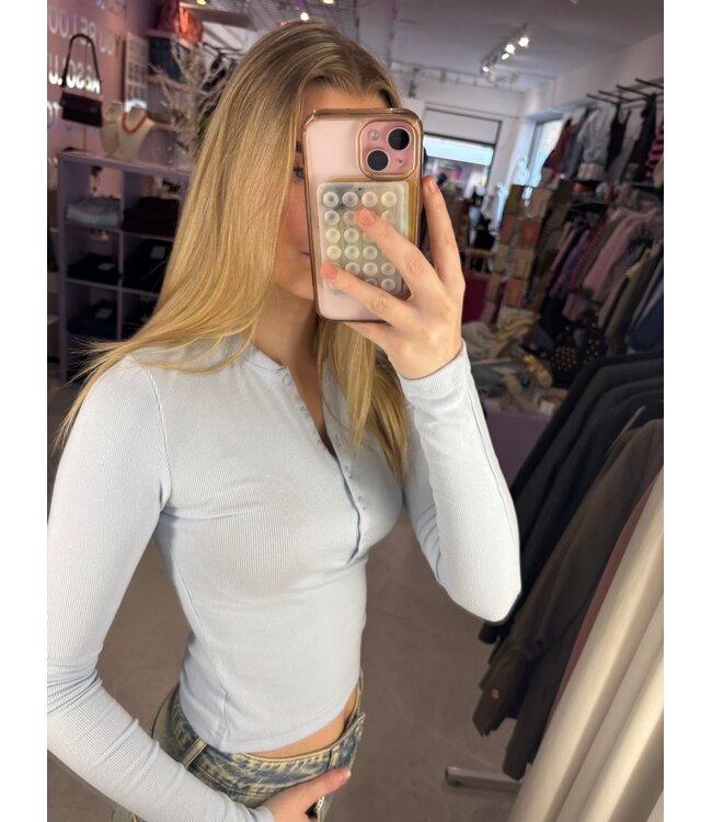 Harper Rib Longsleeve - Light Blue