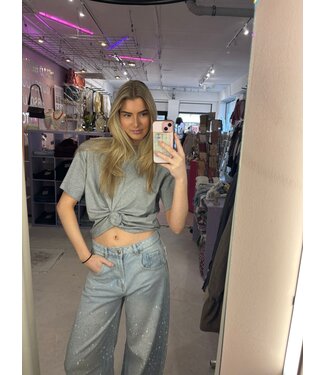 Power Knot Top - Grey