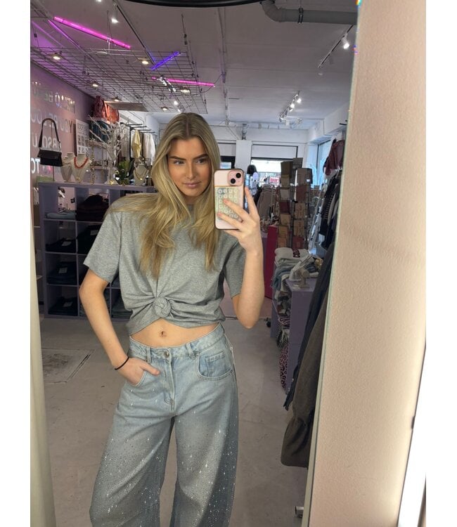 Power Knot Top - Grey