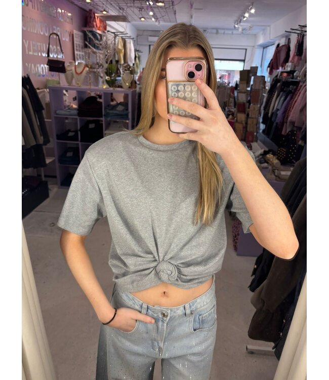 Power Knot Top - Grey