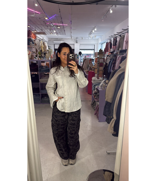 Camo Balloon Jeans - Grey