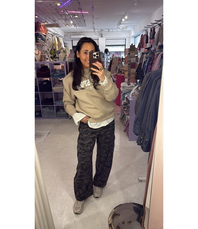 Camo Balloon Jeans - Grey