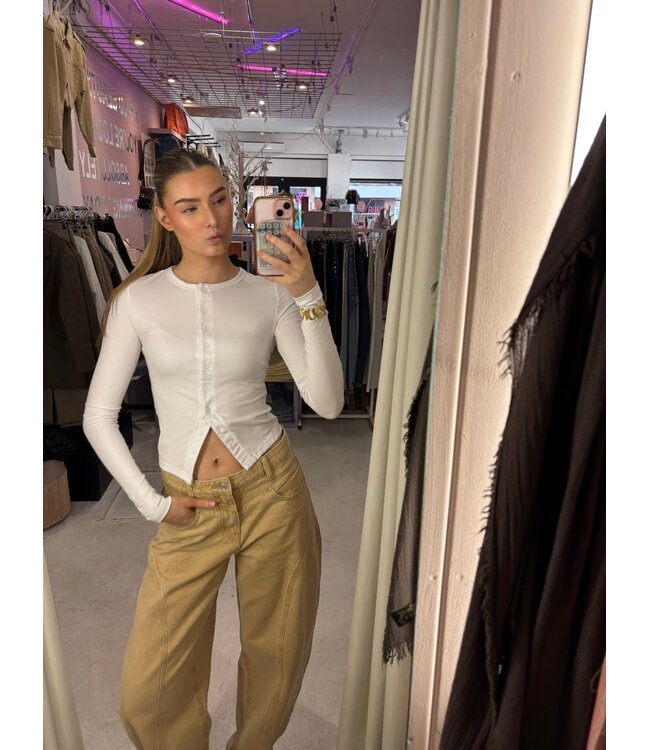 Button Longsleeve - White