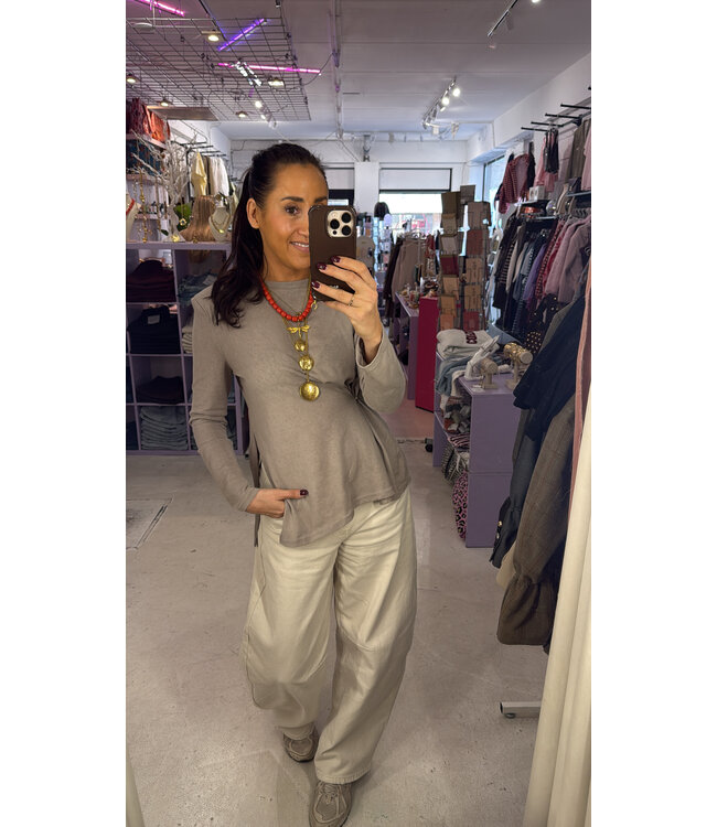 Susie Barrel Jeans - Sand