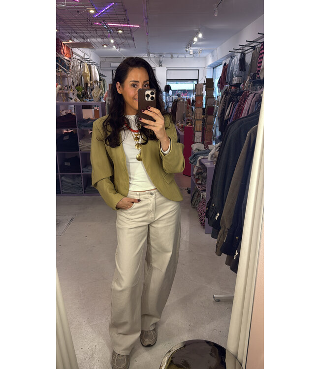 Susie Barrel Jeans - Sand