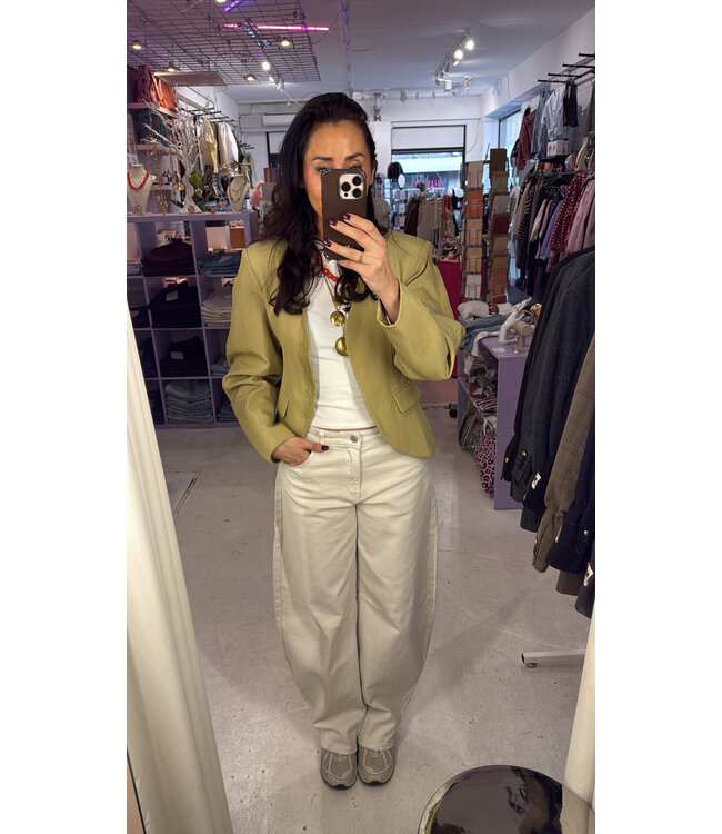 Susie Barrel Jeans - Sand