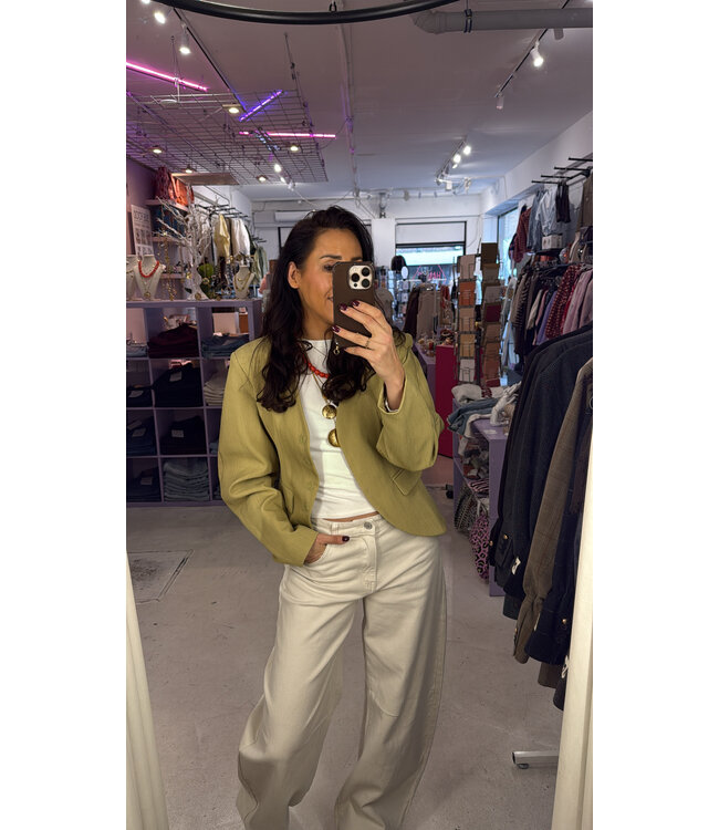 Susie Barrel Jeans - Sand