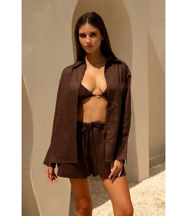 Guilia Blouse - Chocolate