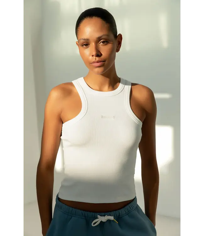 The Lola Club Jolie Singlet - Crispy White