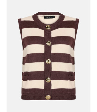 Ydence Knitted Top Judith - Brown/Ecru