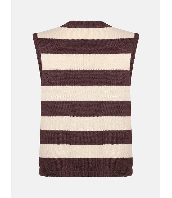 Knitted Top Judith - Brown/Ecru