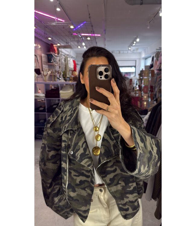 Camo Denim Jacket - Green