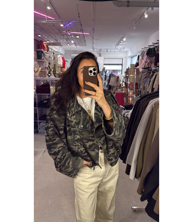 Camo Denim Jacket - Green
