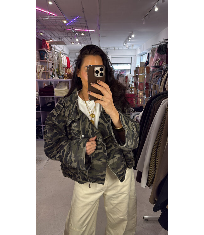 Camo Denim Jacket - Green