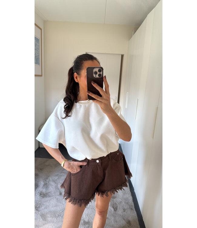 Mochy Denim Short - Brown