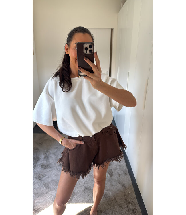 Mochy Denim Short - Brown